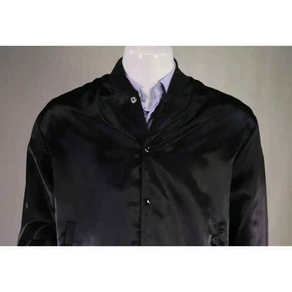 Holyfield vs. Holmes 1992 Caesars Palace Vintage Black Satin Bomber Jacket XL - Picture 4 of 8